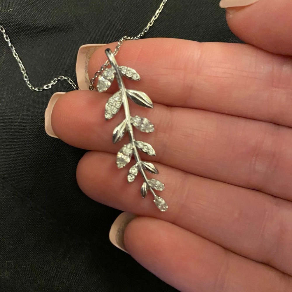 Swarovski crystal leaf necklace